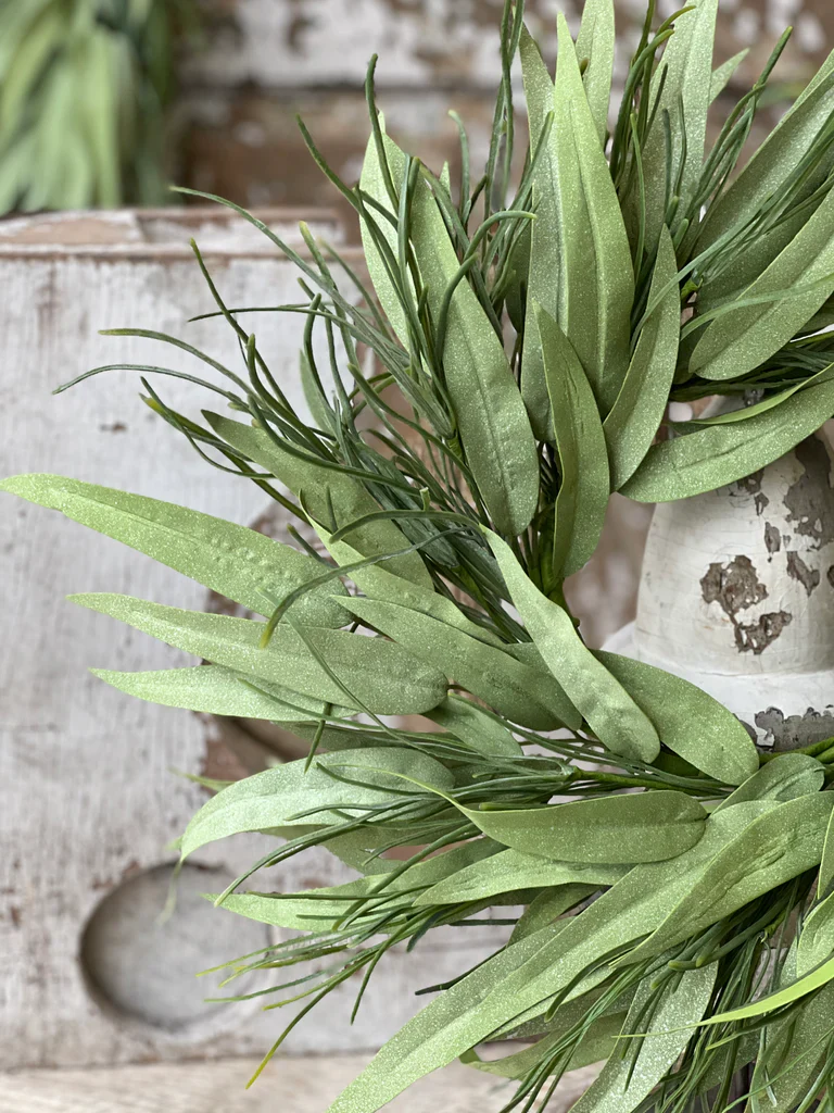 18" Spartina Grass Candle Ring Wreath with 6.5" Inner - Image 4