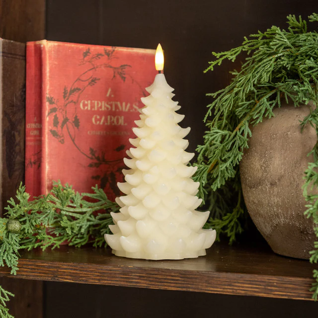 3D Flame Cream Balsam Tree Candle - Choose Size - Image 3