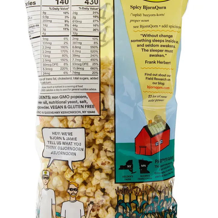 BjornQorn Popcorn - Spicy - Image 3