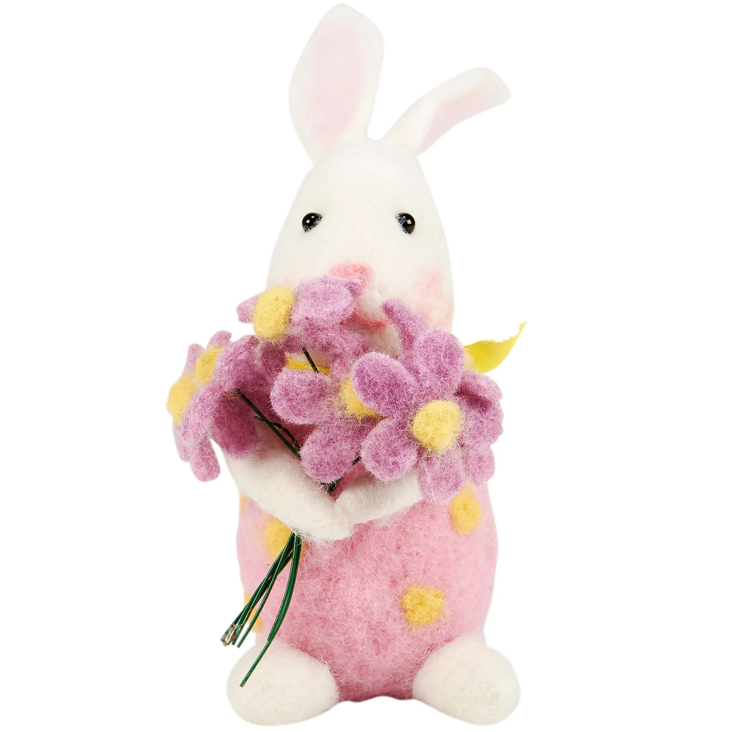 Felt Bunny with Spring Flowers - Image 3