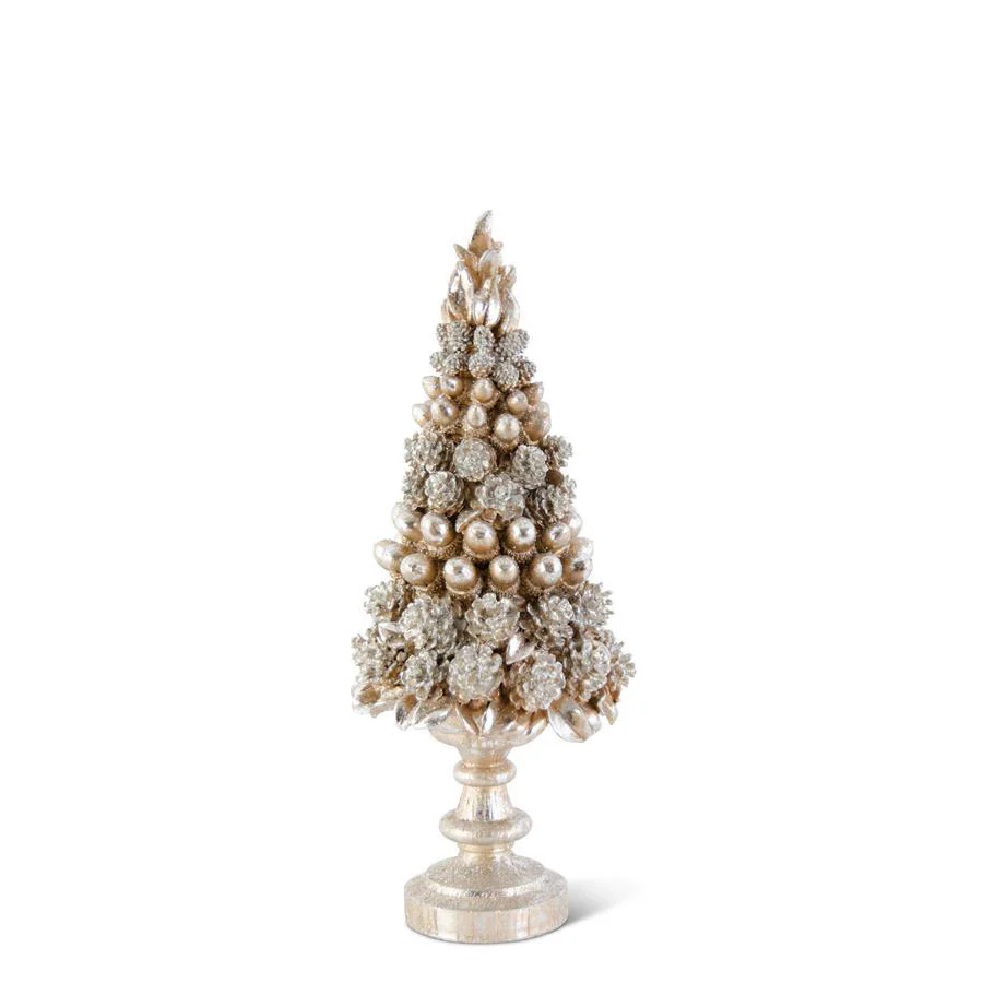 Glittered Pinecone and Acorn Tree on Pedestals - Choose Size - Image 4