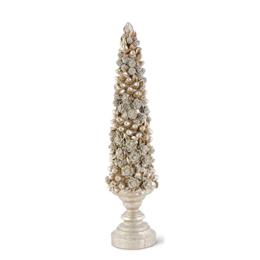 Glittered Pinecone and Acorn Tree on Pedestals - Choose Size - Image 5