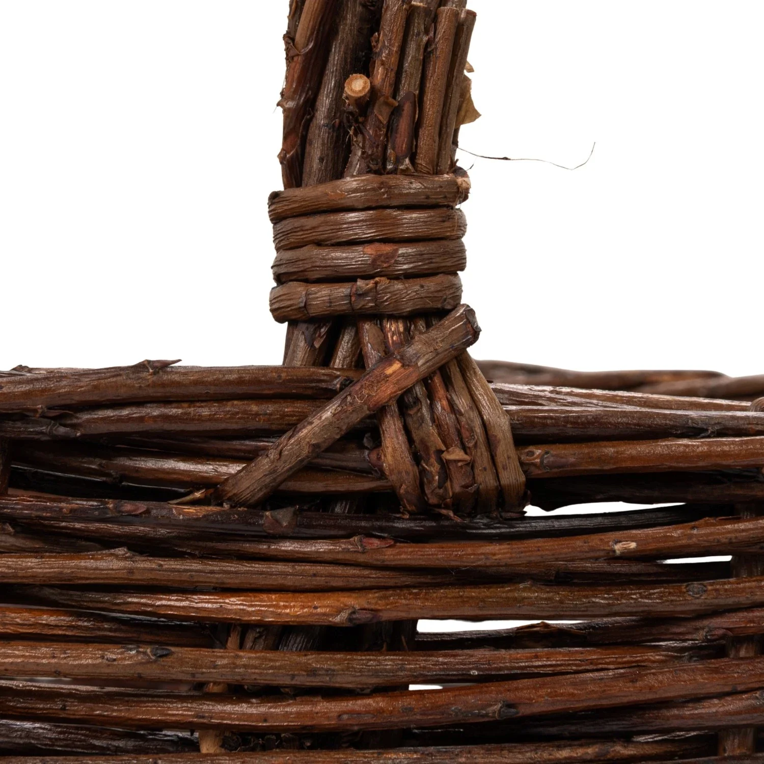 Hand Woven Reed Gathering Basket - Image 4