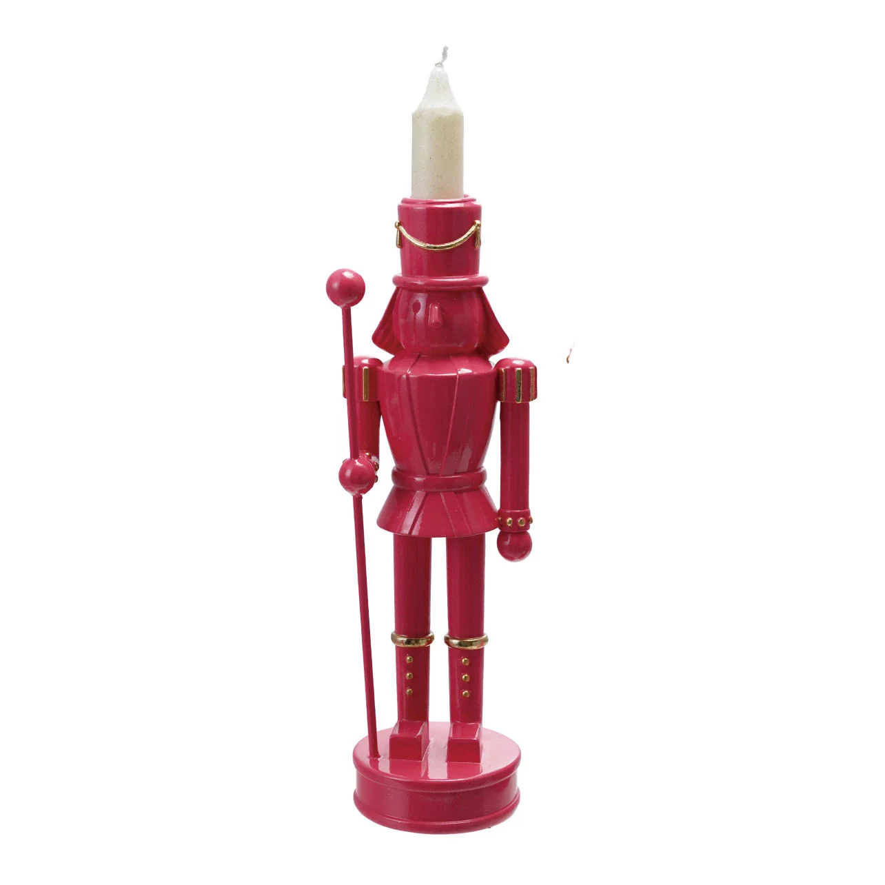 Nutcracker Shaped Taper Candle Holder - Choose Color - Image 4