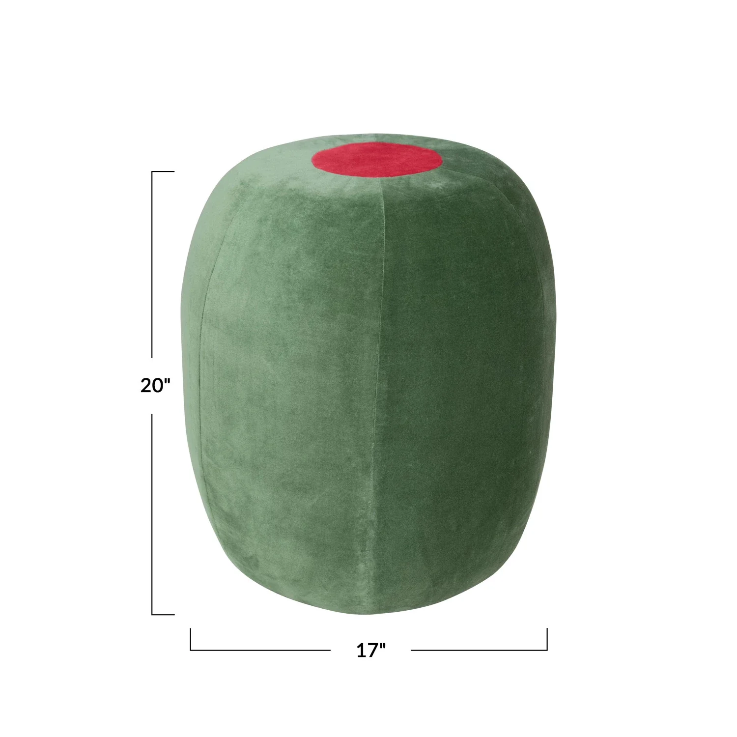 Velvet Olive Shaped Ottoman Stool - Limited - Image 5