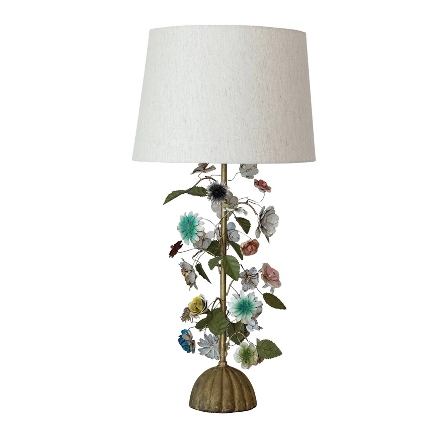 Toleware Floral Table Lamp - Image 4